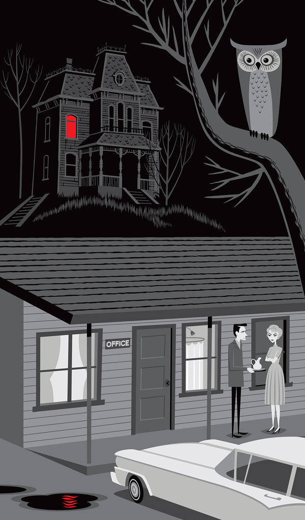 "12 Vacancies" Fine Art Print | Alfred Hitchcock's "Psycho" | 65th Anniversary Tribute