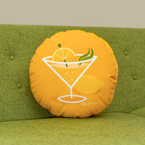 "Lemon Slice" Shag Throw Pillow | Drink Side | Shag (Josh Agle) | The Shag Store (Couch)