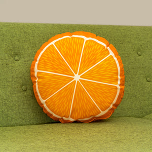 "Orange Slice" Shag Throw Pillow | Orange Slice Side | Shag (Josh Agle) | The Shag Store (Couch)