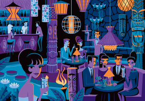 "At the Midnight Lagoon" Fine Art Print | Shag (Josh Agle) | The Shag Store