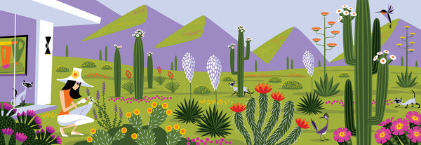 "Desert Bloom" Fine Art Print | Shag (Josh Agle) | The Shag Store