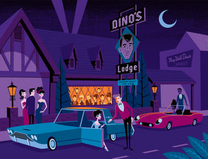 "Dino's Lodge" Fine Art Print | Shag (Josh Agle) | The Shag Store