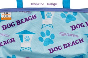 "Dog Beach" Tote Bag | Shag (Josh Agle) | The Shag Store (Liner)