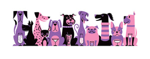 "Dog Meet II" Fine Art Print | Pink & Purple Edition | Shag (Josh Agle) | The Shag Store