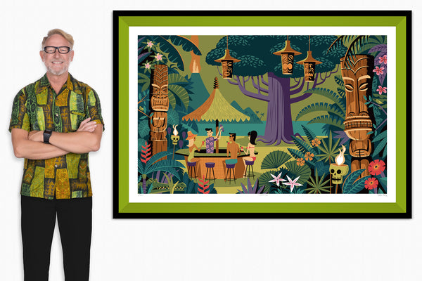 "Exotica" Framed Fine Art Print with Shag (Josh Agle) | Lime Liner | The Shag Store