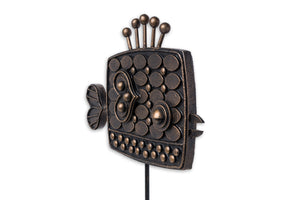 "Bronze Fins" Three Sculpture Set | Tall Squarefish | Shag (Josh Agle) | The Shag Store