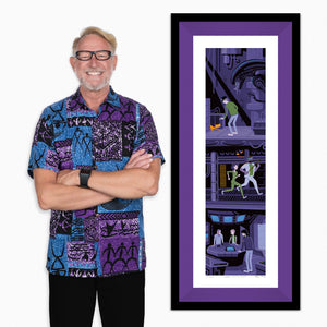 "Here, Kitty Kitty" Framed Fine Art Print with Shag (Josh Agle) | Ridley Scott's "Alien" | Black Liner | The Shag Store