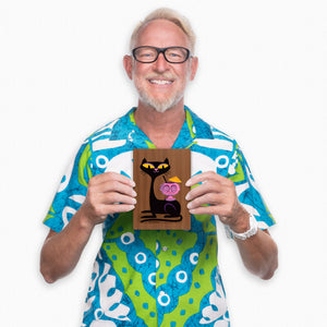 "Black Velvet" Fine Art Print on Wood with Shag (Josh Agle) | "The Intoxicats" Series | The Shag Store