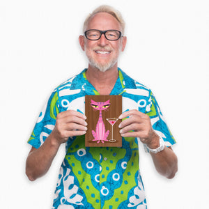 "Cosmo" Fine Art Print on Wood with Shag (Josh Agle) | "The Intoxicats" Series | The Shag Store