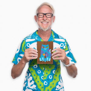 "Seabottom" Fine Art Print on Wood with Shag (Josh Agle) | "The Intoxicats" Series | The Shag Store