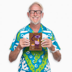 "Violette" Fine Art Print on Wood with Shag (Josh Agle) | "The Intoxicats" Series | The Shag Store