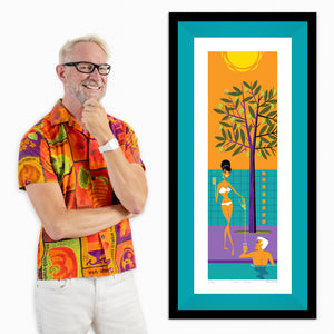 "Lime Tree" Framed Fine Art Print with Shag (Josh Agle) | Jade Green Liner | The Shag Store