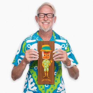 "Mai Tai" Fine Art Print on Wood with Shag (Josh Agle) | "Notable Potables" Series | The Shag Store
