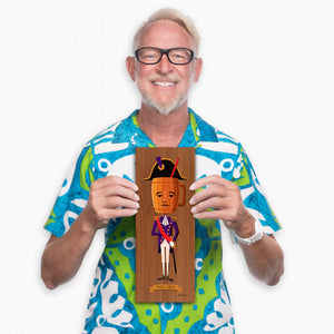 "Navy Grog" Fine Art Print on Wood with Shag (Josh Agle) | "Notable Potables" Series | The Shag Store