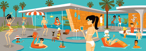 "Palm Springs Pool Party" Fine Art Print | Shag (Josh Agle) | The Shag Store
