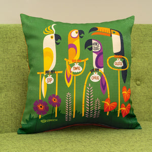 "Tiki Birds" Throw Pillow