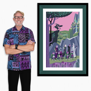 "Southward Bound" Framed Fine Art Print with Shag (Josh Agle) | Kelly Green Liner | The Shag Store