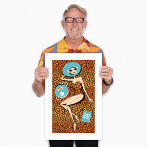 "Summer Reading” Fine Art Print with Shag (Josh Agle) | The Shag Store