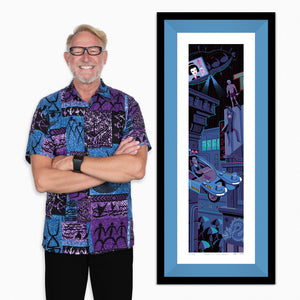 "Tears in the Rain" Framed Fine Art Print with Shag (Josh Agle) | Ridley Scott's "Blade Runner" | Copen Liner | The Shag Store