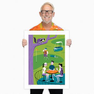 "The 13th Hole" Fine Art Print with Shag (Josh Agle) | The Shag Store