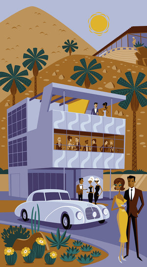 "The Aluminaire Affair" Fine Art Print | Frey & Kocher's Aluminaire House | Shag (Josh Agle) | The Shag Store