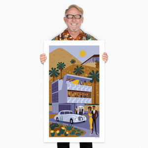 "The Aluminaire Affair" Fine Art Print with Frey & Kocher's Aluminaire House | Shag (Josh Agle) | The Shag Store