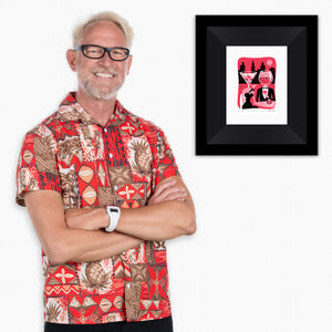 "The Cosmopolitans" Framed Fine Art Print with Shag (Josh Agle) | Black Liner | The Shag Store
