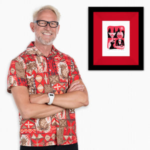 "The Cosmopolitans" Framed Fine Art Print with Shag (Josh Agle) | Red Liner | The Shag Store
