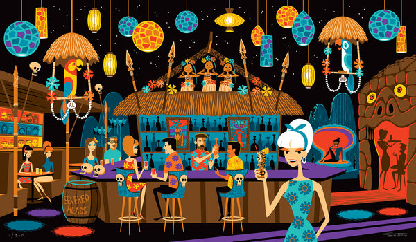 "The Divine Drinkery" Framed Fine Art Print | The Golden Tiki
