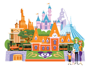 "The Happiest Place" Fine Art Print | Disneyland | Shag (Josh Agle) | The Shag Store