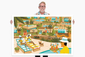 "This is Palm Springs" Fine Art Print with Shag (Josh Agle) | The Shag Store