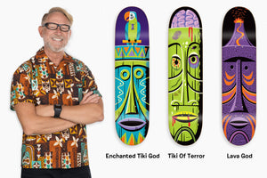 Shag's "Tiki God" Fine Art Skateboard Decks