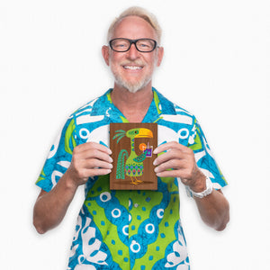 "Jub Jub" Fine Art Print Wood | Cocktail Birds of Wonderland with Shag (Josh Agle) | The Shag Store