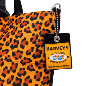 "Leopard Print" Streamline Seatbelt Tote Bag | Shag X Harveys | Woven Tag