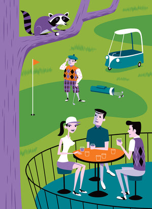 "The 13th Hole" Fine Art Print | Shag (Josh Agle) | The Shag Store