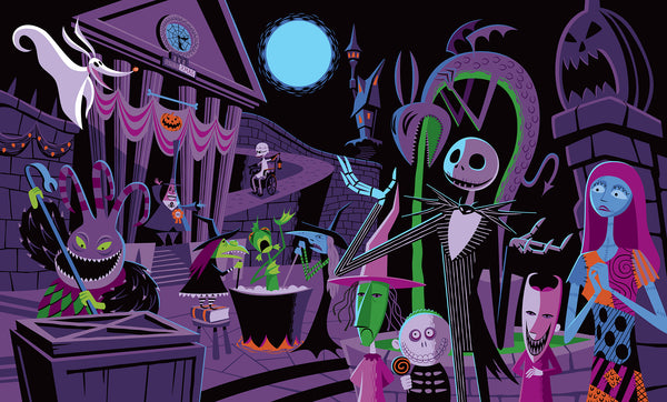 "When the Full Moon Starts to Climb" Fine Art Print | Tim Burton's "The Nightmare Before Christmas" | Shag (Josh Agle) | © Disney | The Shag Store