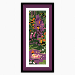 "Sprinkles" Framed Fine Art Print | Shag (Josh Agle) | Eggplant Liner | The Shag Store