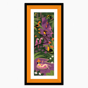 "Sprinkles" Framed Fine Art Print | Shag (Josh Agle) | Orange Liner | The Shag Store