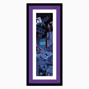"Tears in the Rain" Framed Fine Art Print | Ridley Scott's "Blade Runner" | Shag (Josh Agle) | Purple Liner | The Shag Store
