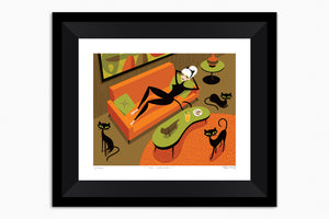 "The Copycat" Framed Fine Art Print | Shag (Josh Agle) | Black Liner | The Shag Store