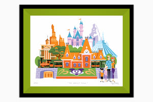 "The Happiest Place" Framed Fine Art Print | Disneyland | Lime Liner | Shag (Josh Agle) | The Shag Store