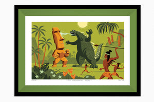 "The Monumental Match" Fine Art Print | TOHO Studios Godzilla