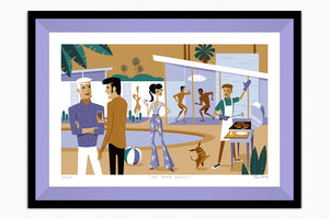 "The Prime Movers” Framed Fine Art Print | Shag (Josh Agle) | Iris Liner | The Shag Store