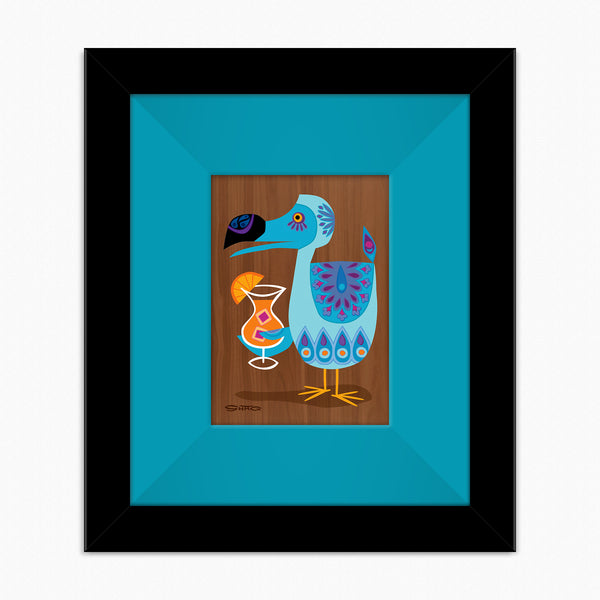 "Dodo" Fine Art Print on Wood | Cocktail Birds of Wonderland