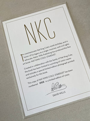"NAT KING COLE: STARDUST" Limited Edition Hardcover Book in Clamshell Case | COA