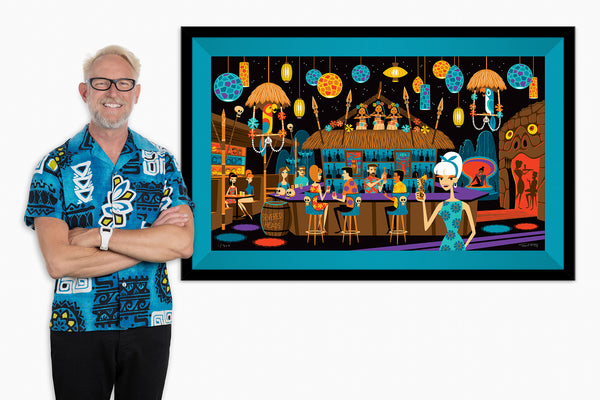 "The Divine Drinkery" Framed Fine Art Print | The Golden Tiki