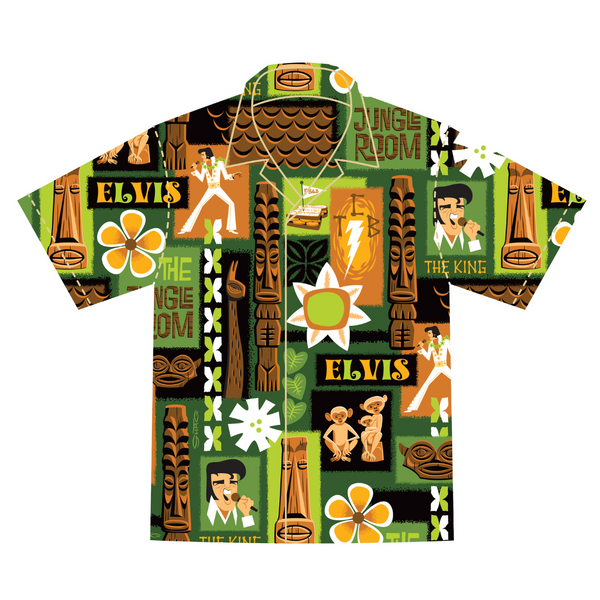 "The Jungle Room" Aloha Shirt | Elvis Presley's Graceland | Shag (Josh Agle) | Front | The Shag Store