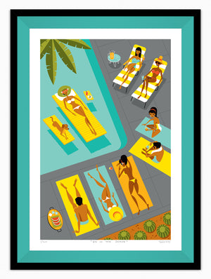 "86 in the Shade" Framed Fine Art Print | Shag (Josh Agle) | Candy Green Liner | The Shag Store