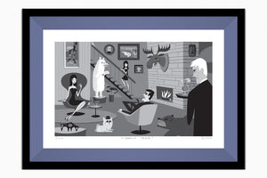 "Family Tree" Framed Fine Art Print by Shag (Josh Agle) | Slate Liner | The Shag Store