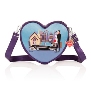 "Sweetheart" Convertible Crossbody Seatbelt Bag | Shag X Harveys "Viva Las Vegas" | Shag (Josh Agle) | Front | The Shag Store